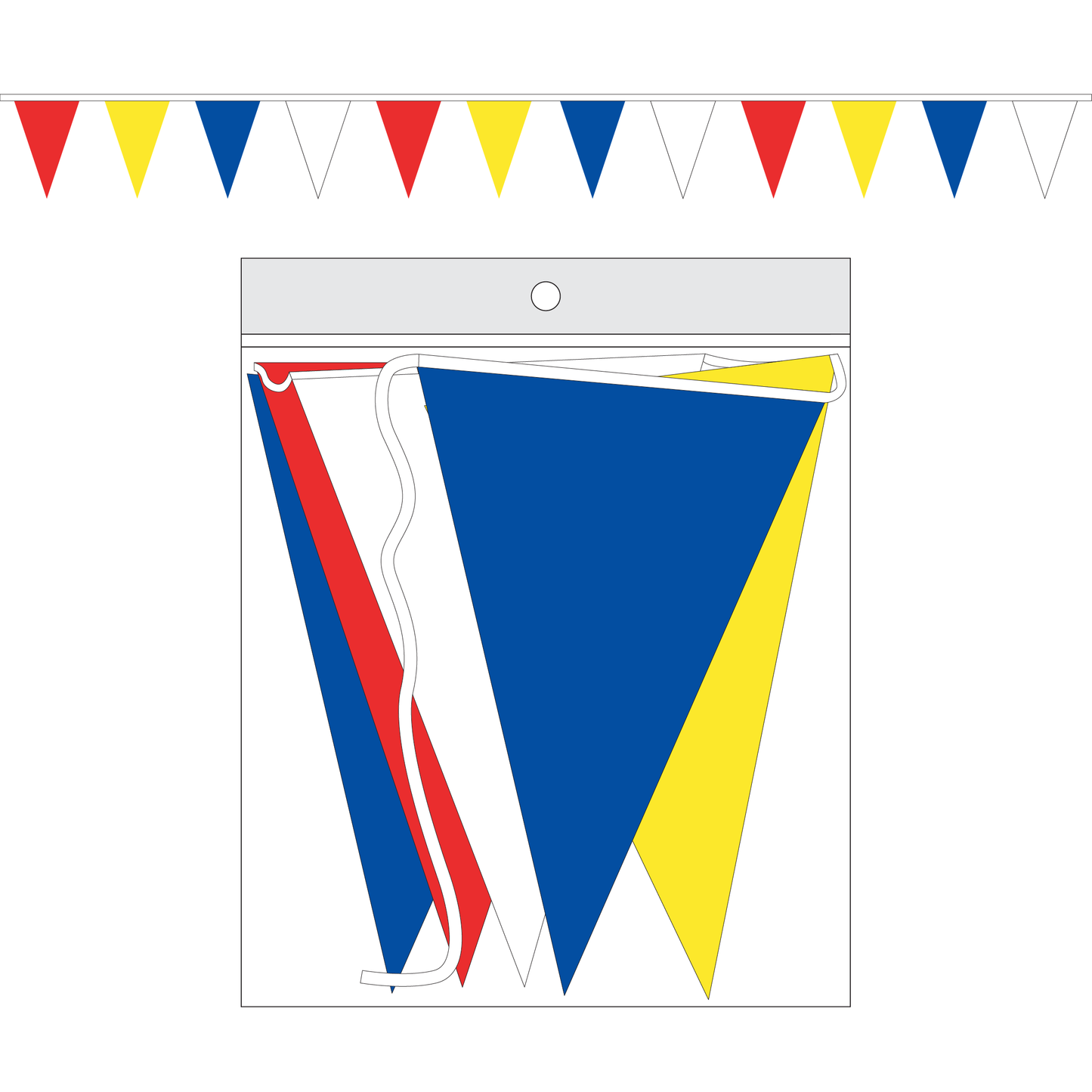 15FT - ASTAR TRIANGLE COLOUR BUNTING FLAG