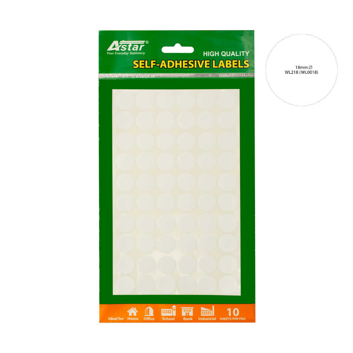 WL0018 - ASTAR SELF-ADHESIVE LABEL