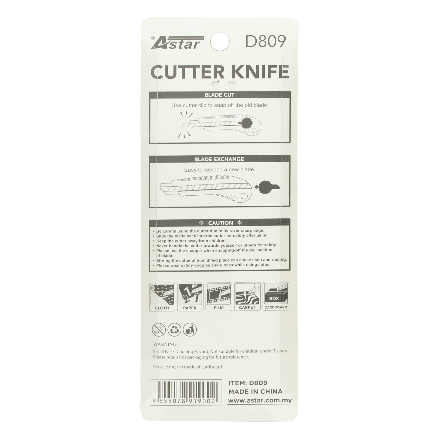 D809 - ASTAR CUTTER KNIFE