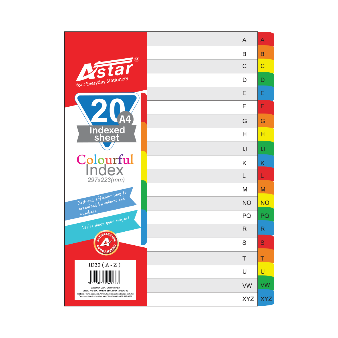 ID20 - ASTAR INDEX DIVIDER