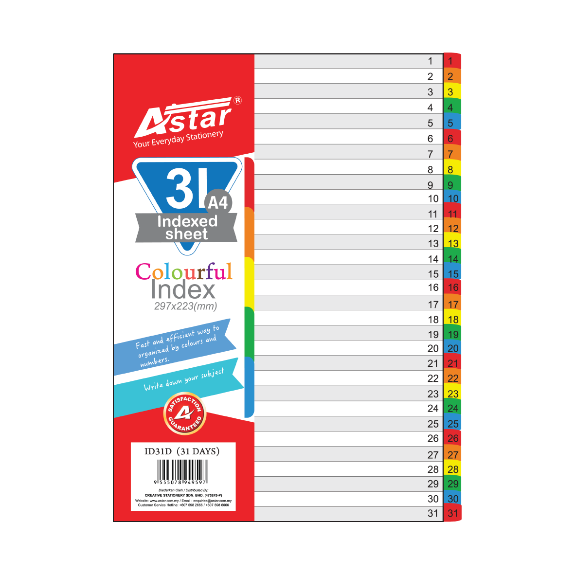 ID31D - ASTAR INDEX DIVIDER