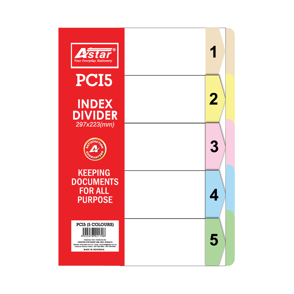 PCI5 - ASTAR INDEX DIVIDER