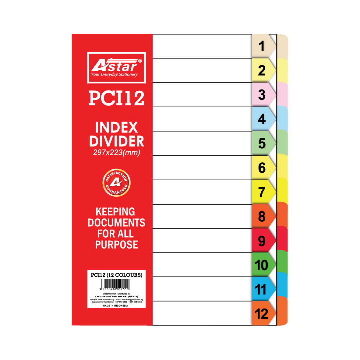 PCI12 - ASTAR INDEX DIVIDER