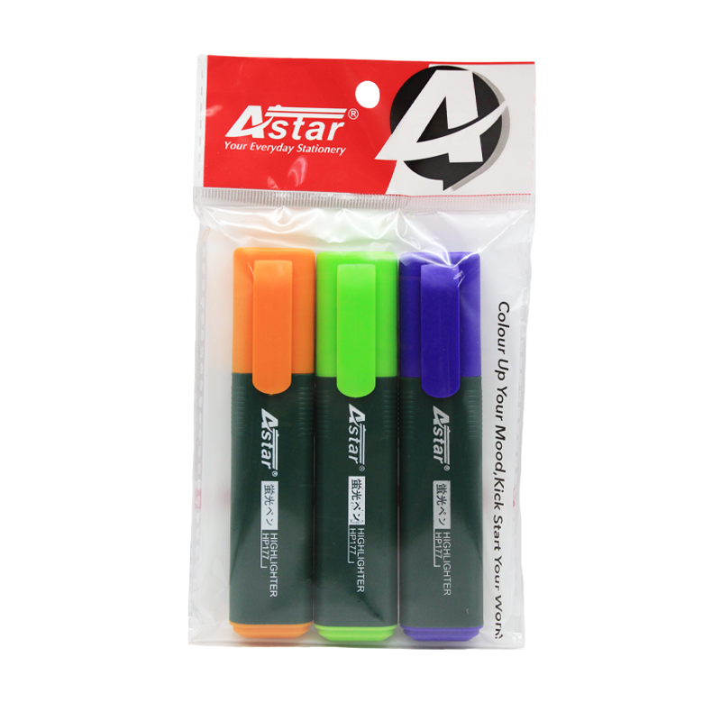 HP177-3A - ASTAR HIGHLIGHTER PEN VALUE PACK