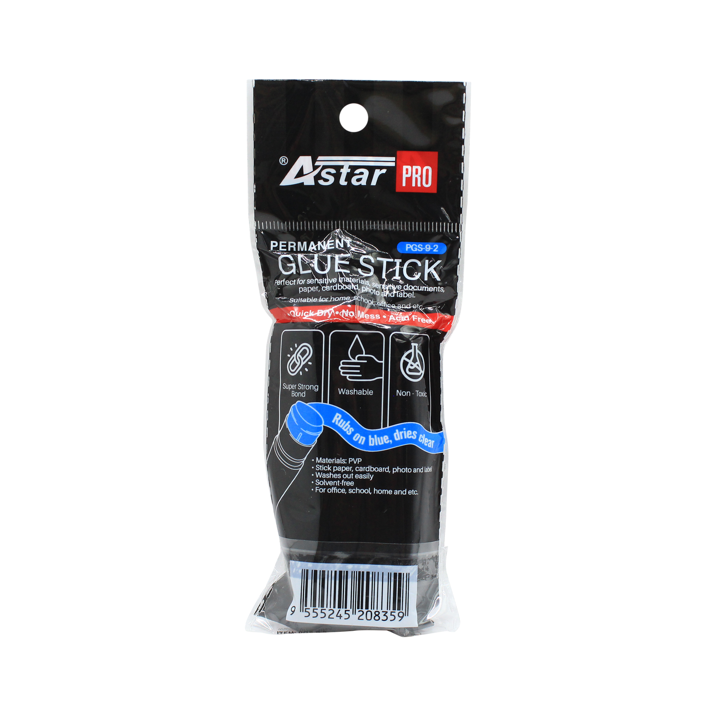 PGS-9-2 - ASTAR PRO PERMANENT GLUE STICK 2 IN 1