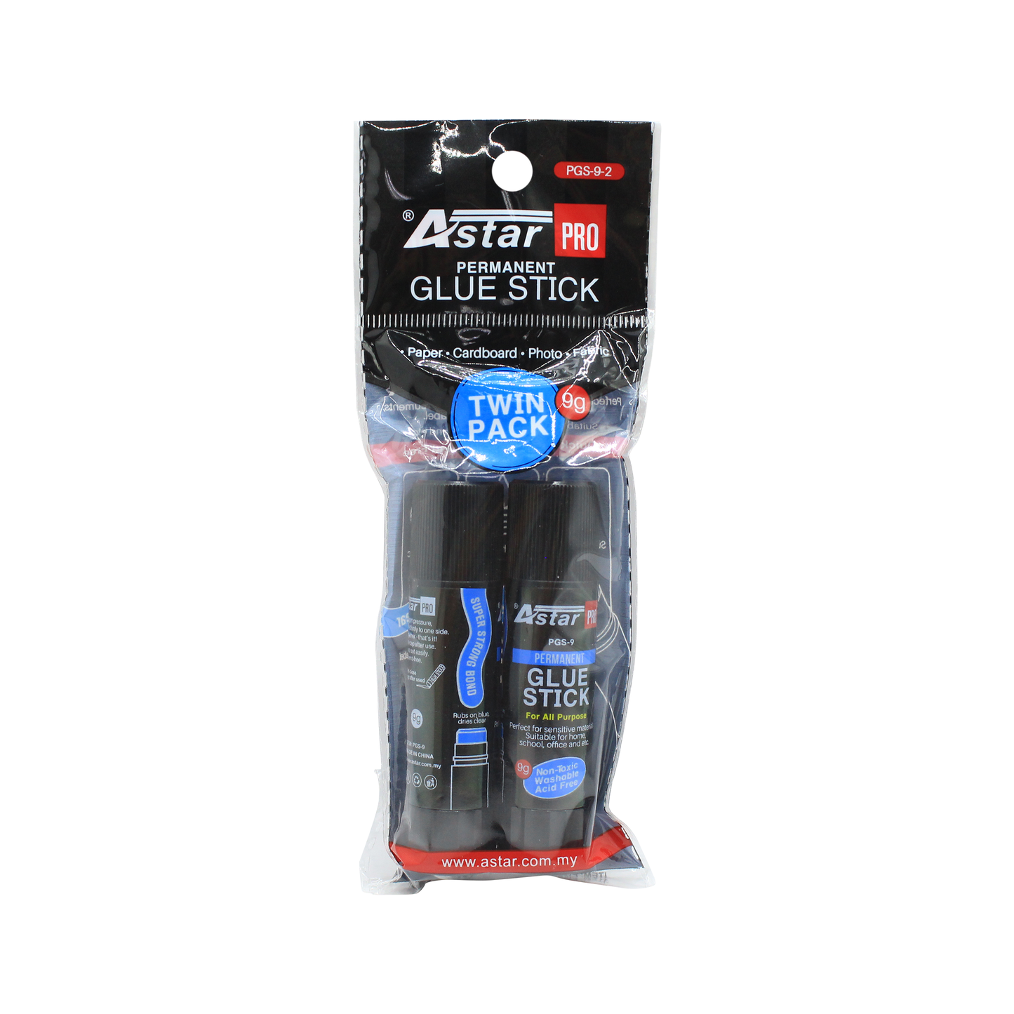 PGS-9-2 - ASTAR PRO PERMANENT GLUE STICK 2 IN 1