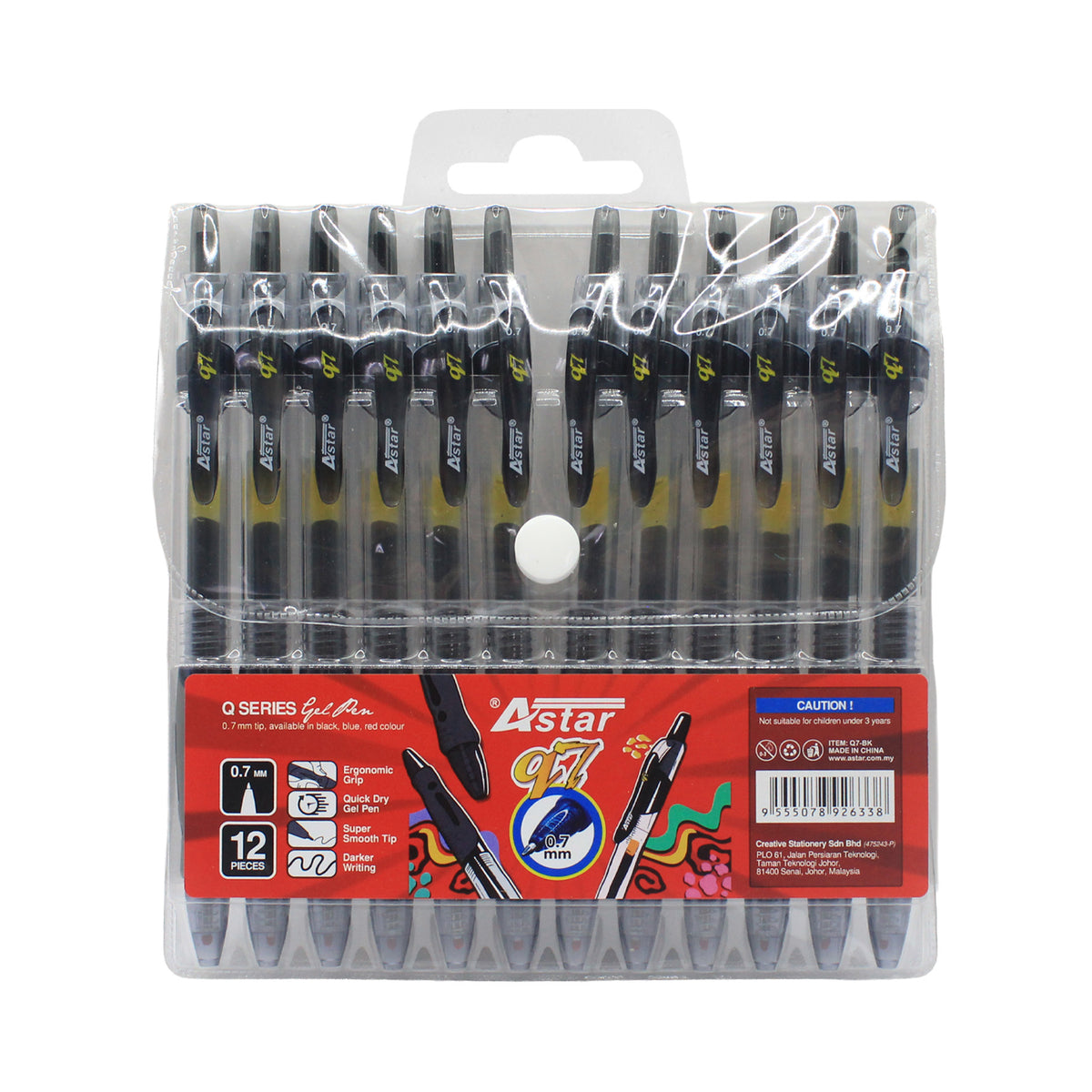 Q7-BK - ASTAR Q SERIES GEL PEN