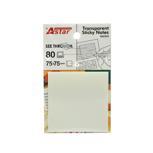 TSN7575 - ASTAR TRANSPARENT STICKY NOTE