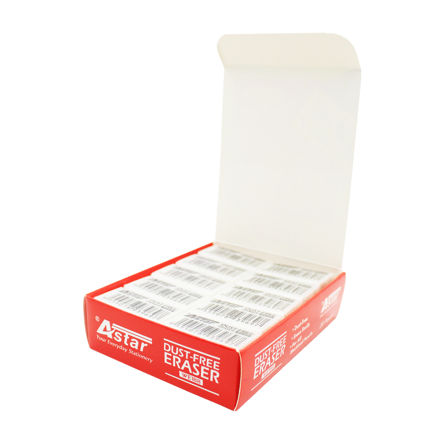 WE188 - ASTAR DUST-FREE ERASER, WHITE