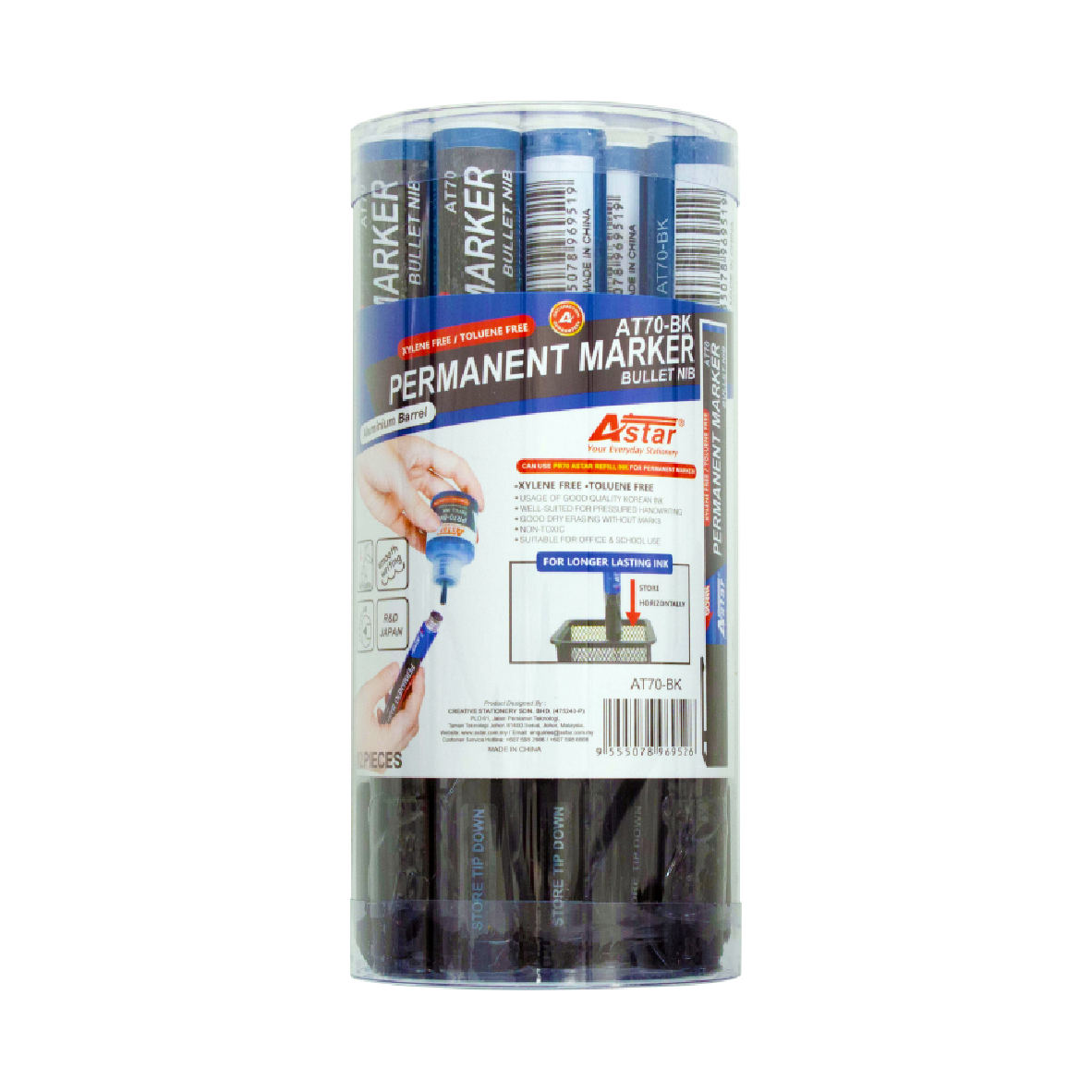 AT70-BK - ASTAR PERMANENT MARKER PEN