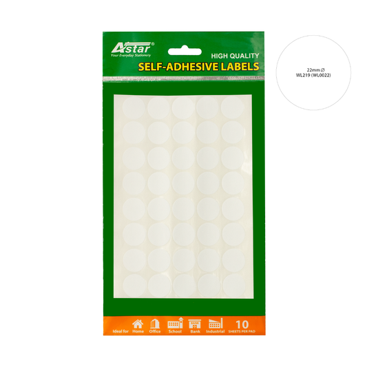 WL0022 - ASTAR SELF-ADHESIVE LABEL