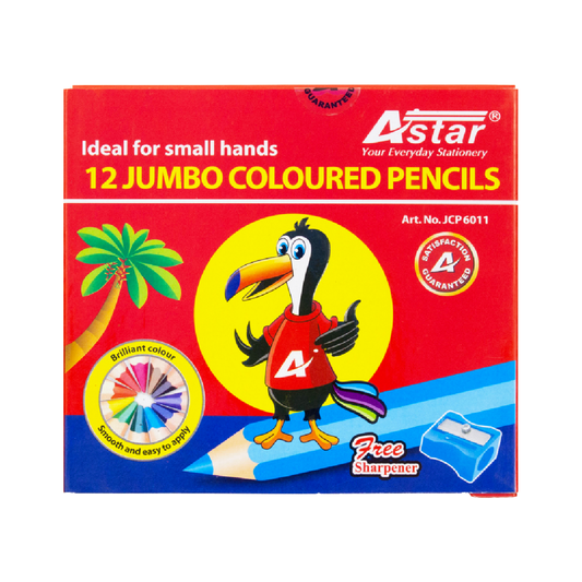 JCP6011 - 12 Jumbo Coloured Pencils
