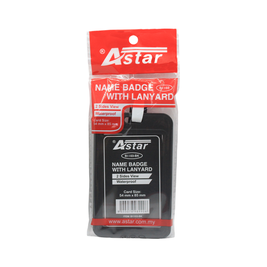 B1103-BK - ASTAR NAME BADGE WITH LANYARD