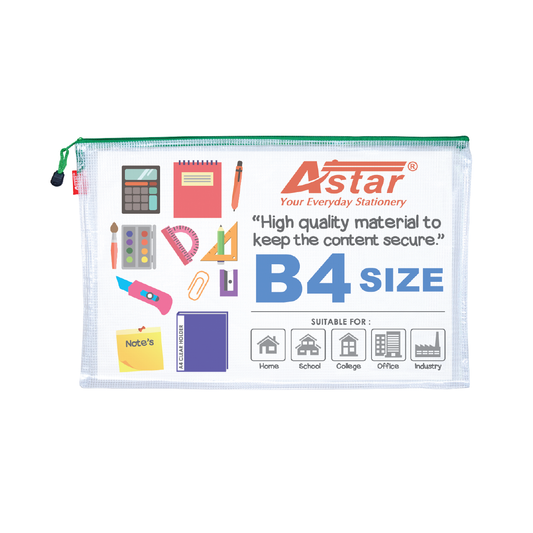 ZB6814-M - ASTAR B4 SOFT MESH VINYL ZIPPER BAG