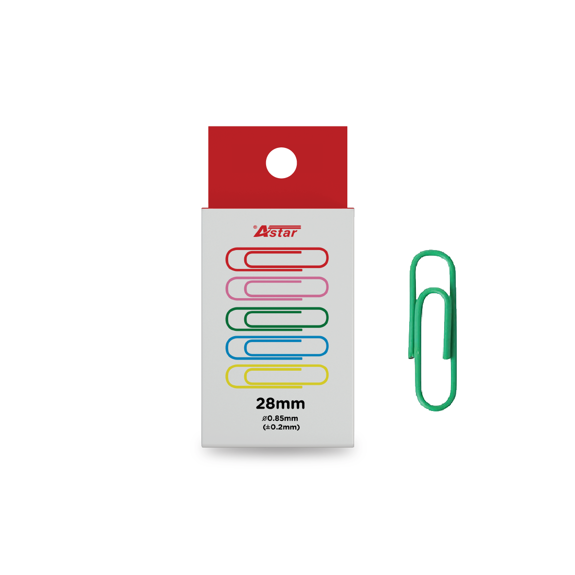 PC28C - ASTAR COLOURED PAPER CLIP