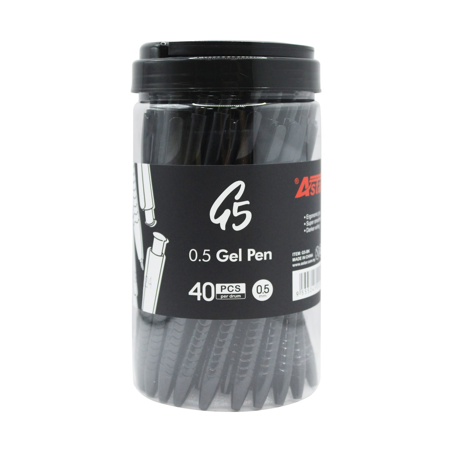 G5-BK - ASTAR G SERIES GEL PEN