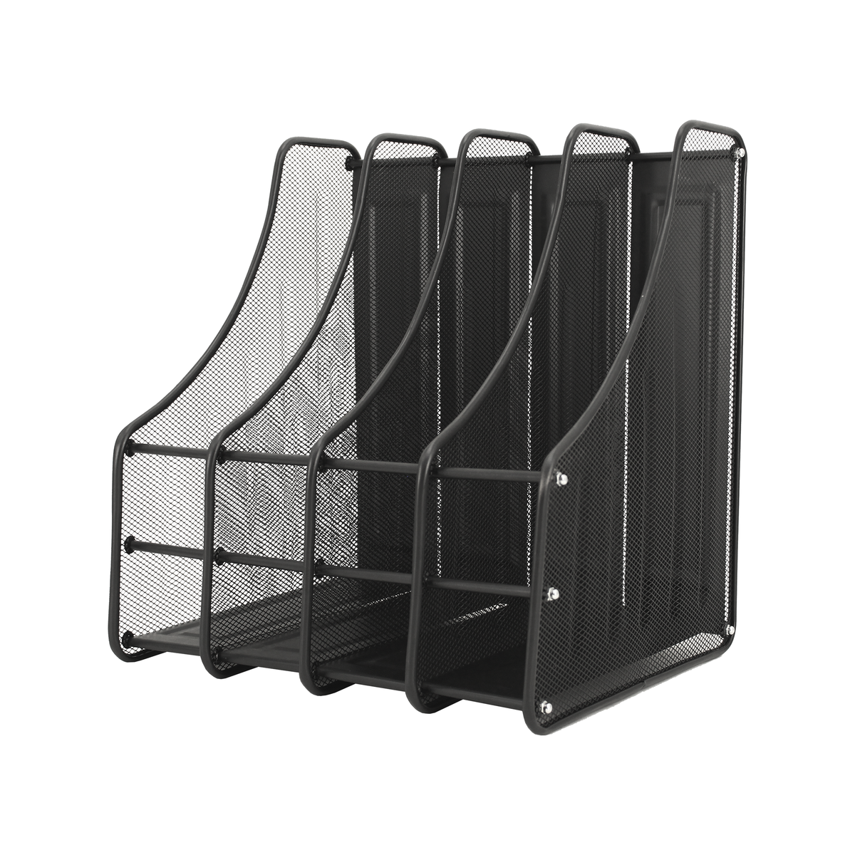 Mmaterial Magazine Rack MR04 - ASTAR 4 SECTION A4 METAL MESH MAGAZINE RACK