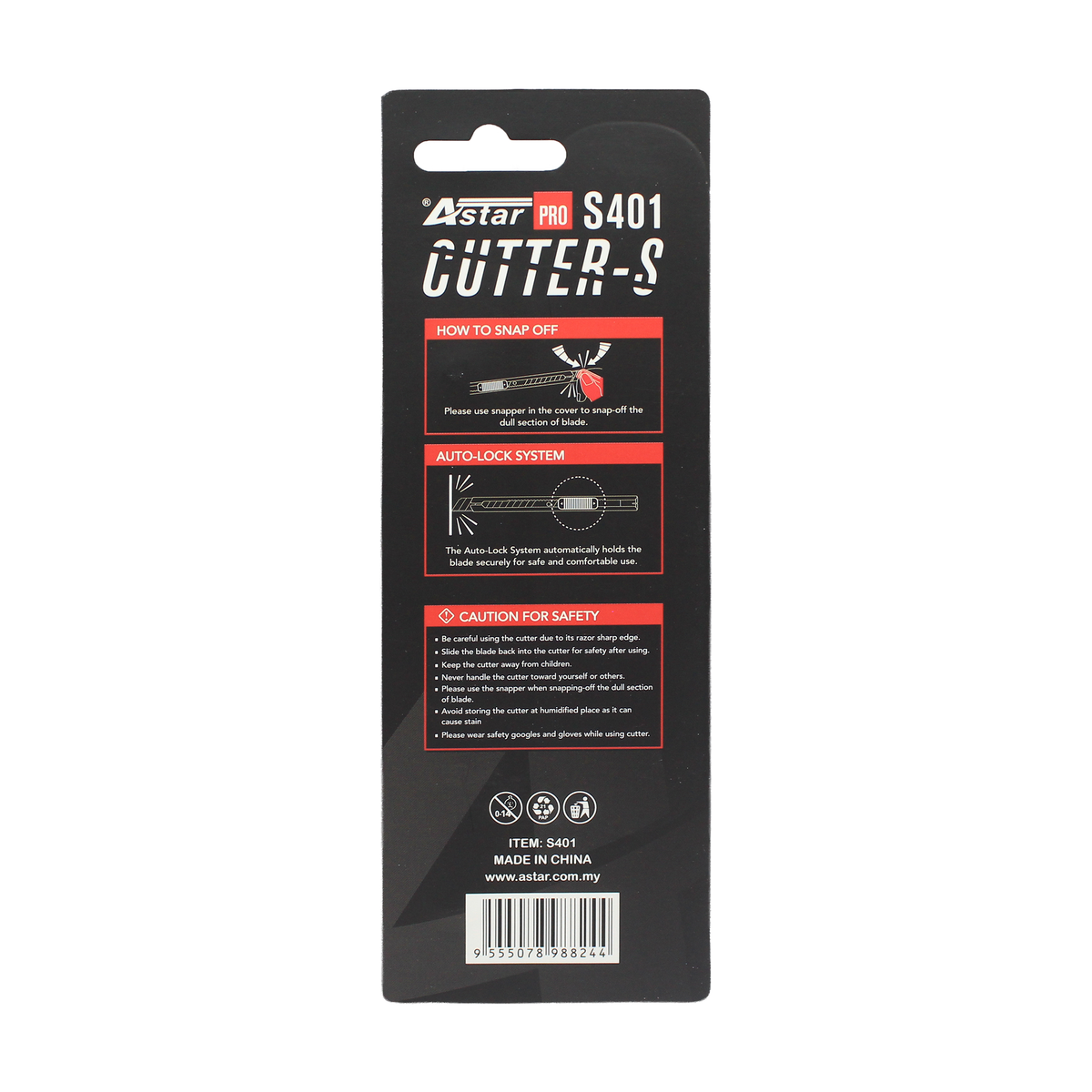 Ustar Cutter S401 - ASTAR CUTTER KNIFE