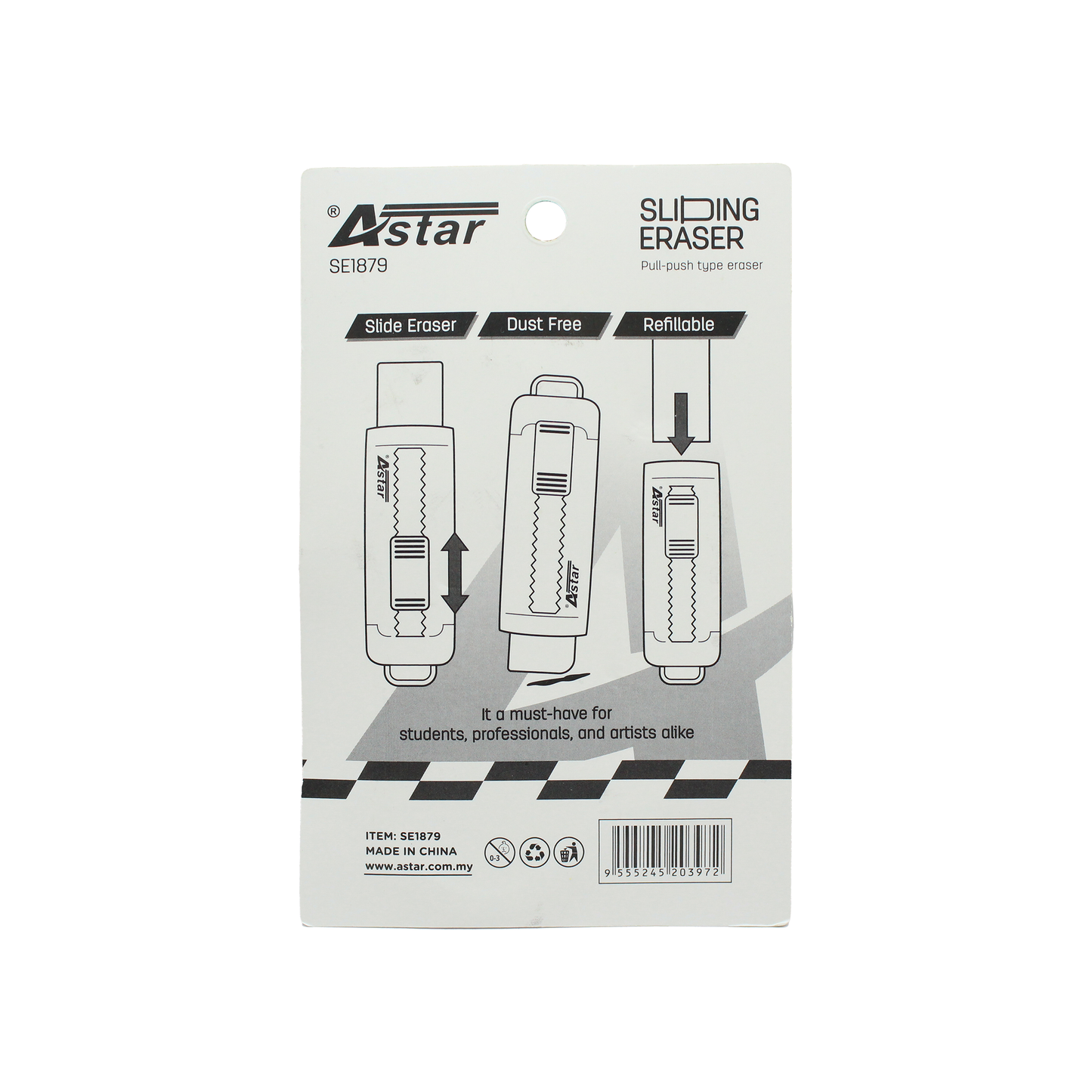 SE1879 - ASTAR SLIDING ERASER