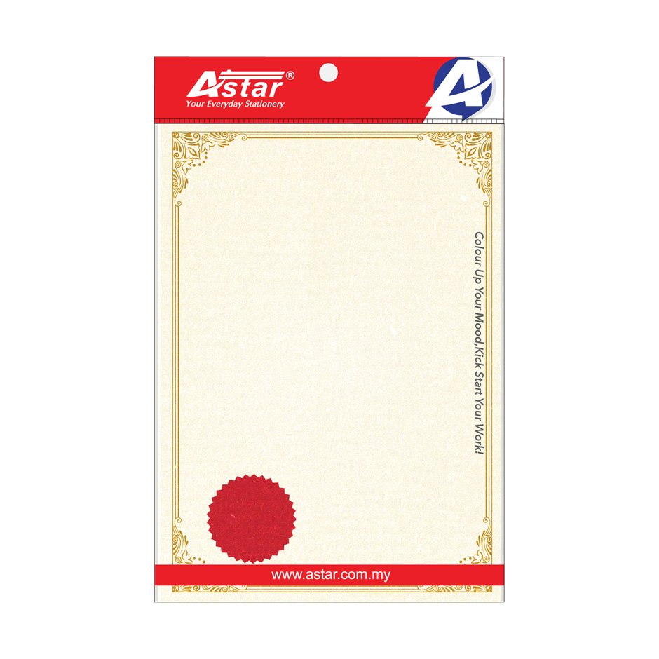 Certificate Paper ASTAR certificate-paper-astar